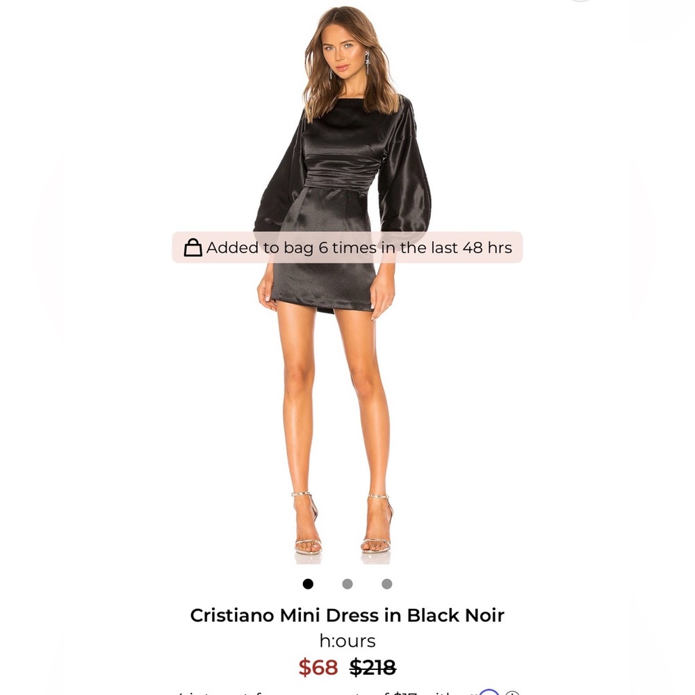 Cristiano Mini Dress in Black by h:ours